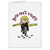 Blonde CSI Girl Greeting Card
