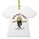 Blonde CSI Girl Christmas Ornament