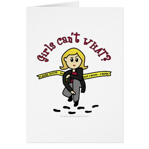 Blonde CSI Girl Greeting Card