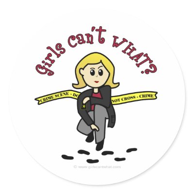 Blonde CSI Girl Sticker by girlscantwhat