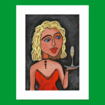 Blonde Diva - all american champagne print posters