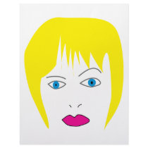 blonde drawing of a lady letterhead