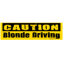 Blonde Driving Bumper Sticker bumpersticker
