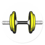 Blonde Dumbell Round Sticker