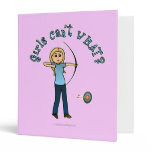 Blonde Female Archery in Blue Binder