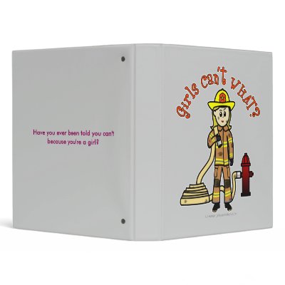 Blonde Female Fire Fighter Binders by girlscantwhat