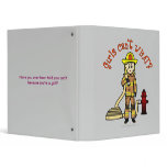 Blonde Female Fire Fighter binders