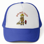 Blonde Female Fire Fighter Hats