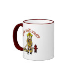Blonde Female Fire Fighter Mugs