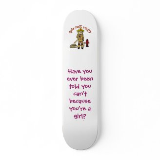 Blonde Female Fire Fighter Skate Decks