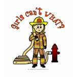 Blonde Female Fire Fighter T Shirt