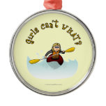 Blonde Female Kayaker Christmas Ornament