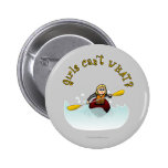 Blonde Female Kayaker Pinback Button