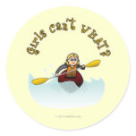 Blonde Female Kayaker Stickers