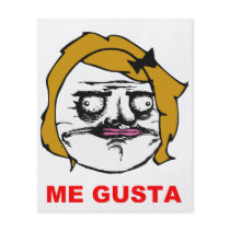 Blonde Female Me Gusta Comic Rage Face Meme Flyer