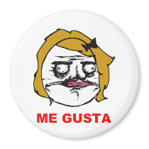 Blonde Female Me Gusta Comic Rage Face Meme Magnets