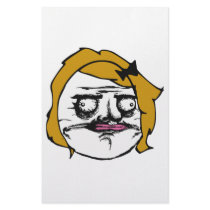 Blonde Female Me Gusta Comic Rage Face Meme Stationery
