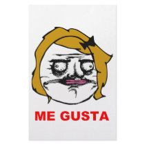 Blonde Female Me Gusta Comic Rage Face Meme Stationery Paper