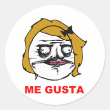 Blonde Female Me Gusta Comic Rage Face Meme Stickers