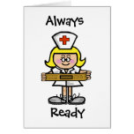 Blonde Female Nurse Greeting Card  Customize It. cards