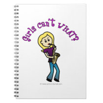 Blonde Female Saxophone Player Note Books