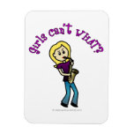 Blonde Female Saxophone Player Vinyl Magnet