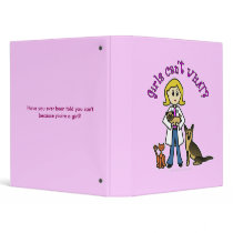 Blonde Female Veterinarian Binder