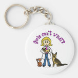 Blonde Female Veterinarian Key Chains