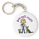 Blonde Female Veterinarian Key Chains