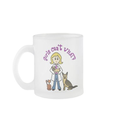 Blonde Female Veterinarian Coffee Mug by girlscantwhat