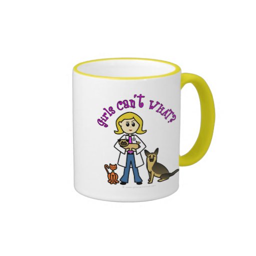 Blonde Female Veterinarian Mug
