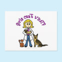 Blonde Female Veterinarian postcards