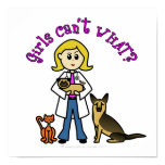 Blonde Female Veterinarian Poster