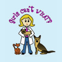 Blonde Female Veterinarian t-shirts