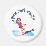 Blonde Female Water Skier Fridge Magnets
