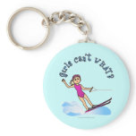 Blonde Female Water Skier Key Chain