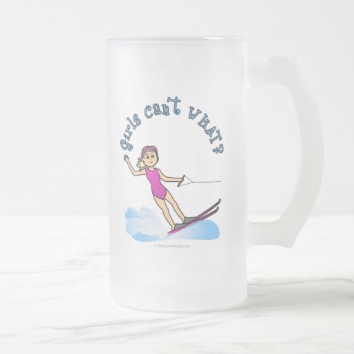 Blonde Female Water Skier Mug