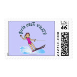 Blonde Female Water Skier Stamps