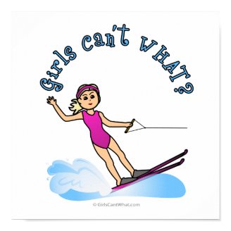 Blonde Female Water Skier Print