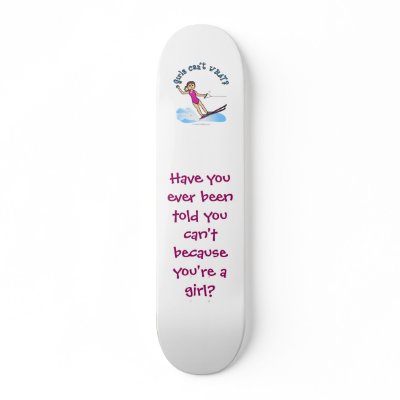 Blonde Female Water Skier Skateboard Deck by girlscantwhat