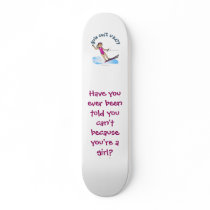 Blonde Female Water Skier Skateboard Deck
