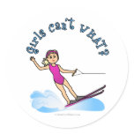 Blonde Female Water Skier Stickers