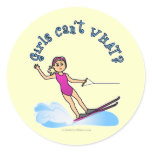 Blonde Female Water Skier Stickers