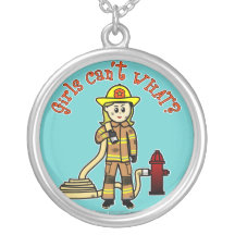 Blonde Firefighter Girl Jewelry