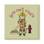 Blonde Firefighter Girl Magnet