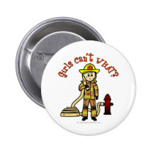 Blonde Firefighter Girl Pin