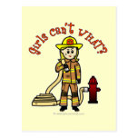 Blonde Firefighter Girl Postcards