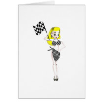 Blonde Flag Girl cards