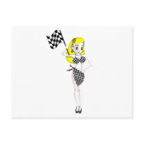 Blonde Flag Girl postcards by scooterfun Blonde Flag Girl postcards