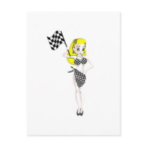 Blonde Flag Girl postcards by scooterfun Blonde Flag Girl postcards